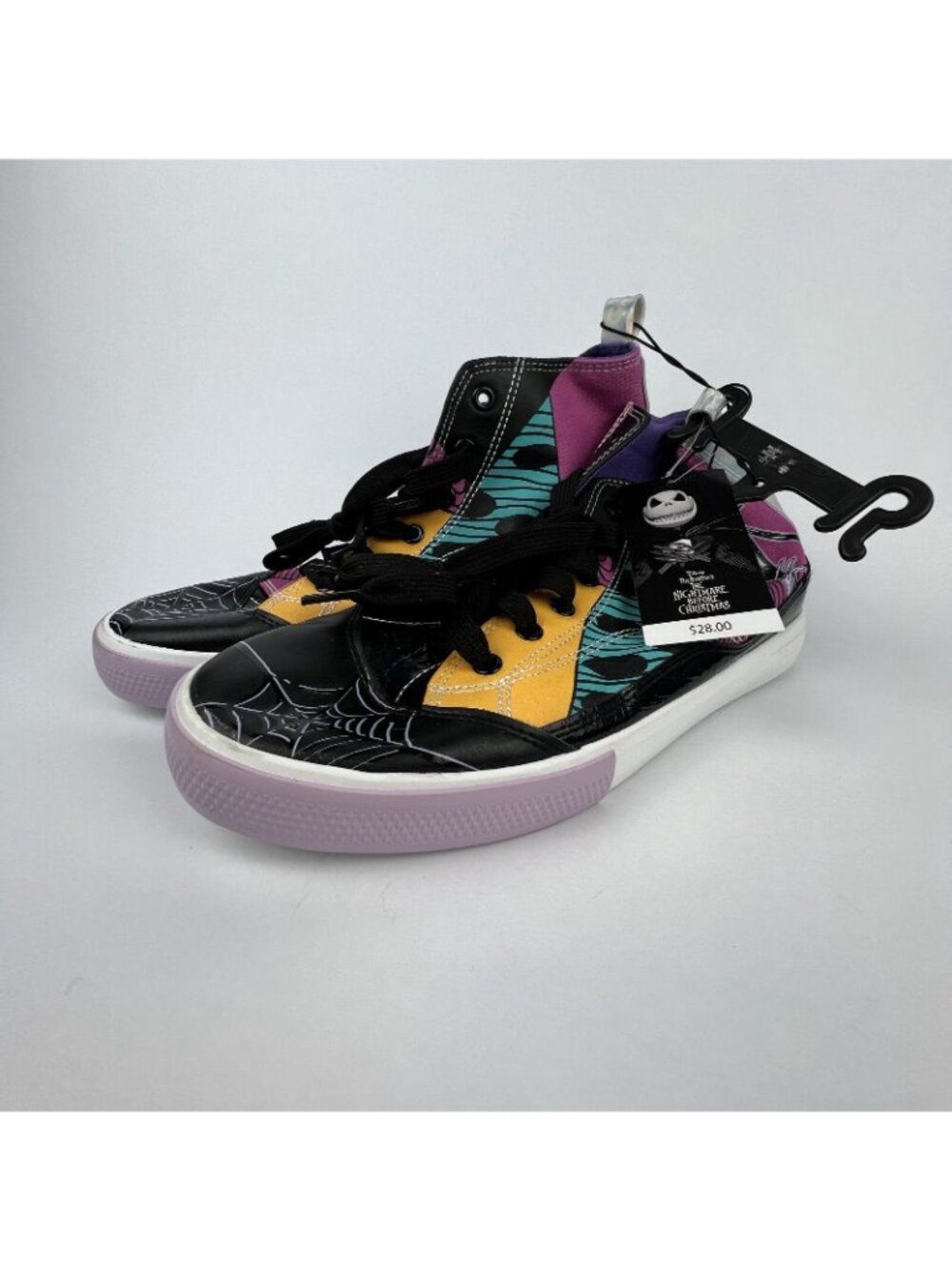 The Nightmare Before Christmas Sneakers Ground Up Patchwork High Tops ~ Size 9.5 - Picture 2 of 4